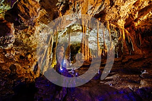 Beautiful natural cave in Adygea
