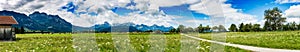 Beautiful natural landscape of the Alps. Forggensee and Schwangau, Germany, Bavaria