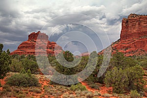 Beautiful natural landscape with red rocks near Sedona, Arizona, USA