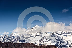 Beautiful Natural Landscape Scenery View of Mountain Swiss Alps at Zermatt, Switzerland. Nature Scenic Outdoor of Europe Mountains