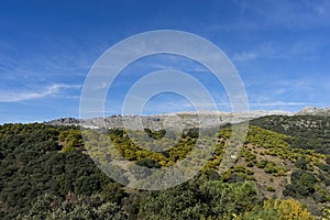 Beautiful natural landscapes of Spain, in the province of Mlaga, Andalusia Genal Valley