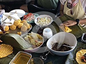 Hermoso a escena composición creación tradicional comida en 