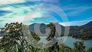 Beautiful natural scenery of lakes and mountains