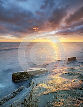 Beautiful natural seascape at the summer time