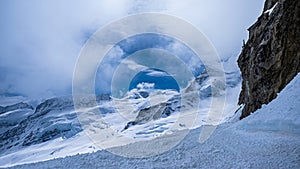 Winter Landscape With Mountain View