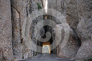 Beautiful natural tock tunnel arch in the USA photo