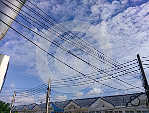 Beautiful nature blue sky and cloud attractive place in Thailand