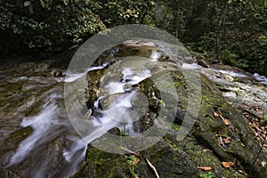 Beautiful in nature cascading water stream at Kanching waterfall located in Malaysia