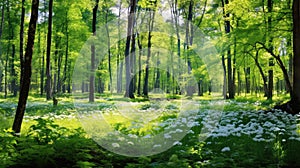 beautiful nature forest panorama wide