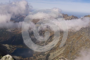 Lake tarn in High Tatras Mountains. Slovakia