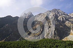 Nature of High Tatras mountains. Slovakia