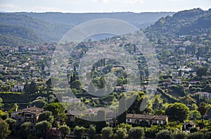 Beautiful nature of the hills of the southern France near the village Saint-Paul-de-Vence