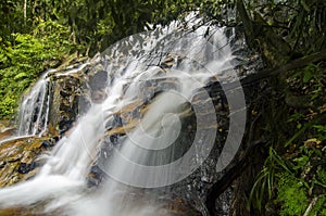 Beautiful in nature Kanching Waterfall located in Malaysia, amazing cascading tropical waterfall.