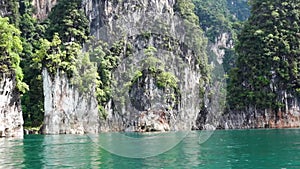 Beautiful nature on the lake in Kao Sok national park in Thailand