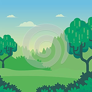 Beautiful Nature Landscape Vector illustration