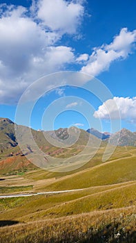 Beautiful nature landscape veiw of The Qilian Mountain Scenic Area Mount Drow in Qinghai China