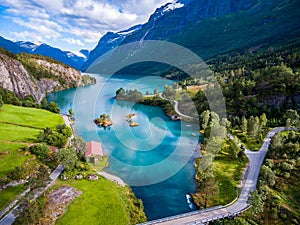 Beautiful Nature Norway aerial photography.