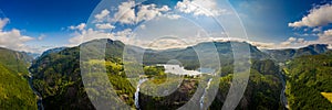 Beautiful Nature Norway. Latefossen Waterfall Odda Norway