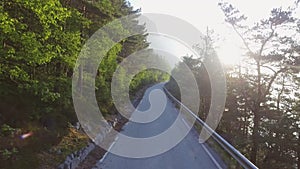 Beautiful Nature Norway natural landscape. Aerial footage road