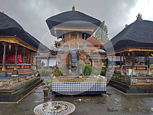 Beautiful nature photography Bali culture History in Bali temple Bedugul Indonesia culture rain foggy weather