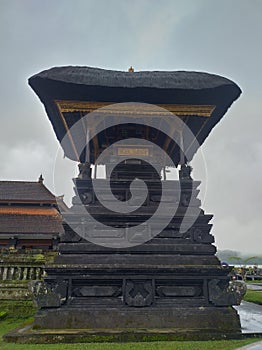 Beautiful nature photography Bali culture History in Bali temple Bedugul Indonesia fog rain resort photo