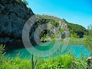 Beautiful nature in Plitvice lakes national Park in Croatia