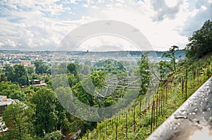 Beautiful nature of Prague from a height.