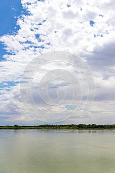 Beautiful nature on the river Syr Darya. Kazakhstan