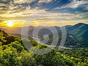 Beautiful nature scenery in maggie valley north carolina