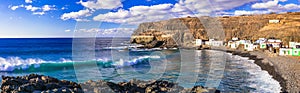 Beautiful nature and sea of Fuerteventura. Traditional fishing village Puertito de los Molinos. Canary islands