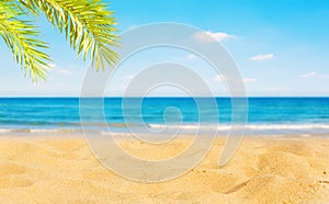 Beautiful Nature Summer Beach Background, selective focus