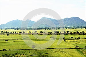 The beautiful nature of Thailand ... Mountains. Green fields ...