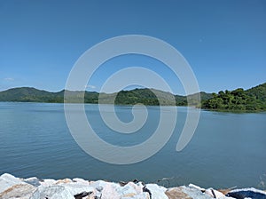 Beautiful nature view beach irrigation Resorvoir in Luk keng road Fan ling Hong Kong