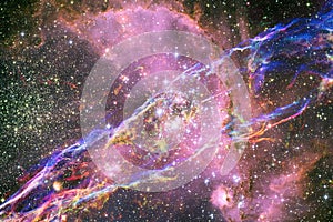 Beautiful nebula and bright stars in outer space, glowing mysterious universe