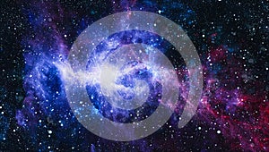 Spiral galaxy in deep space. Elements of this image furnished by NASA. photo