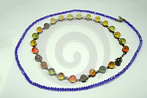 Beautiful necklace made from beads.