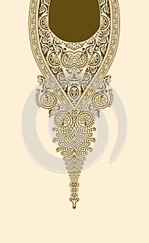 Beautiful neckline embroidery.geometric ethnic oriental pattern traditional on black