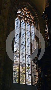 Beautiful neogothic glass windows