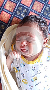 Indian asian small baby crying