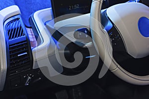 Beautiful new car interior.