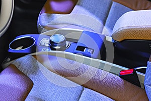 Beautiful new car interior.