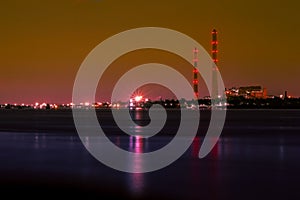 beautiful night landscape view , long exposure