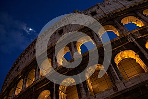 A beautiful night view of the Colosseum