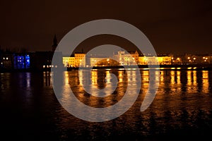 Beautiful night view of the Prague Autumn