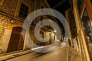 beautiful night view of Soller, Mallorca, Spain