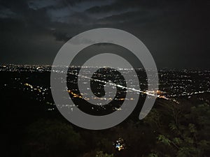 Beautiful night at Yogjakarta we see it from bukit bintang photo