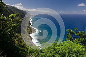 Beautiful northern coast of Madeira island, Portugal