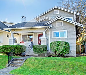 Beautiful northwest house with walkway.