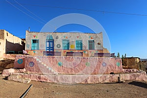 beautiful nubian house in nubian village (Heissa Island), Aswan