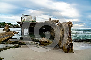 Beautiful Ocean Pier under Dramatic Sky in Cuba